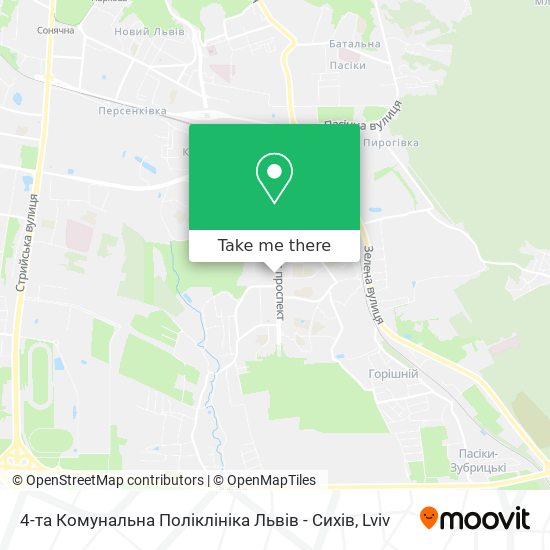 4-та Комунальна Поліклініка Львів - Сихів map