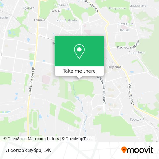 Лісопарк Зубра map