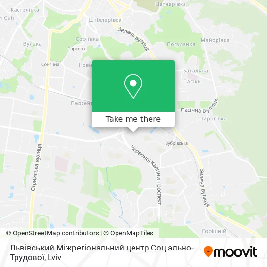 Карта Львівський Міжрегіональний центр Соціально-Трудової