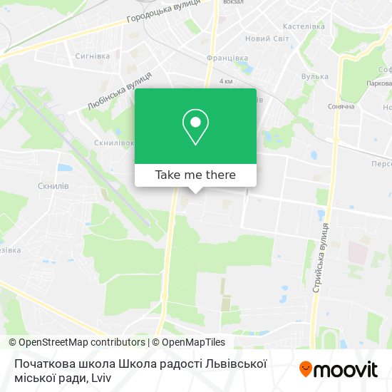 Карта Початкова школа Школа радості Львівської міської ради