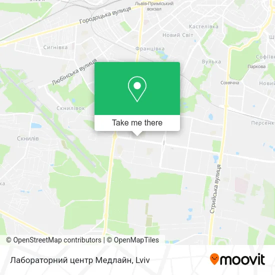 Карта Лабораторний центр Медлайн