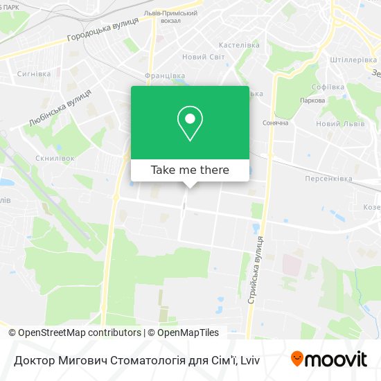 Доктор Мигович Стоматологія для Сім'ї map