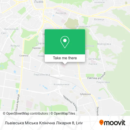 Карта Львівська Міська Клінічна Лікарня 8