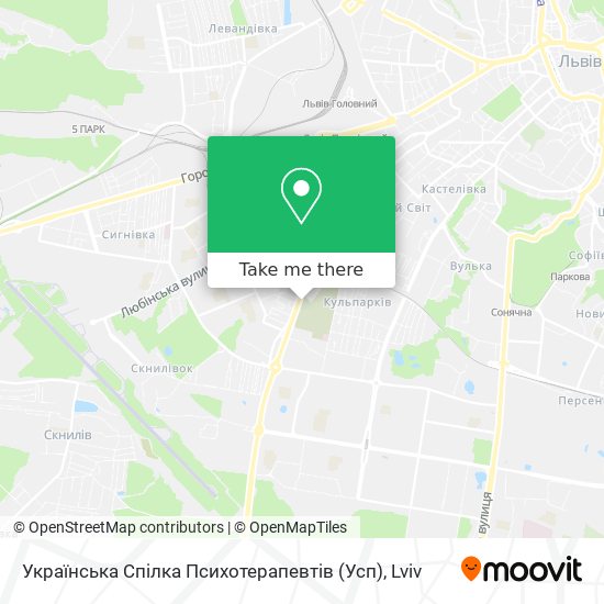Українська Спілка Психотерапевтів (Усп) map