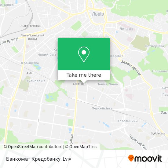 Банкомат Кредобанку map