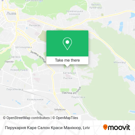 Карта Перукарня Каре Салон Краси Манікюр