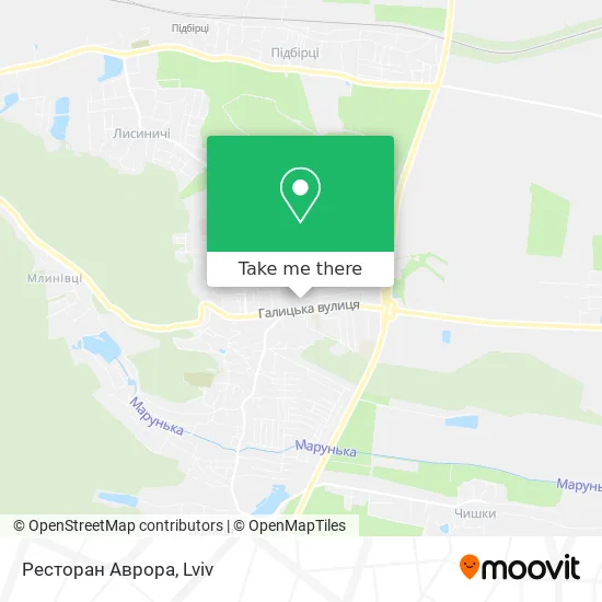 Карта Ресторан Аврора