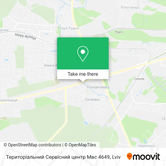 Карта Територіальний Сервісний центр Мвс 4649