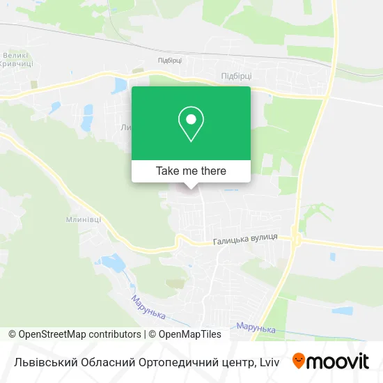 Карта Львівський Обласний Ортопедичний центр