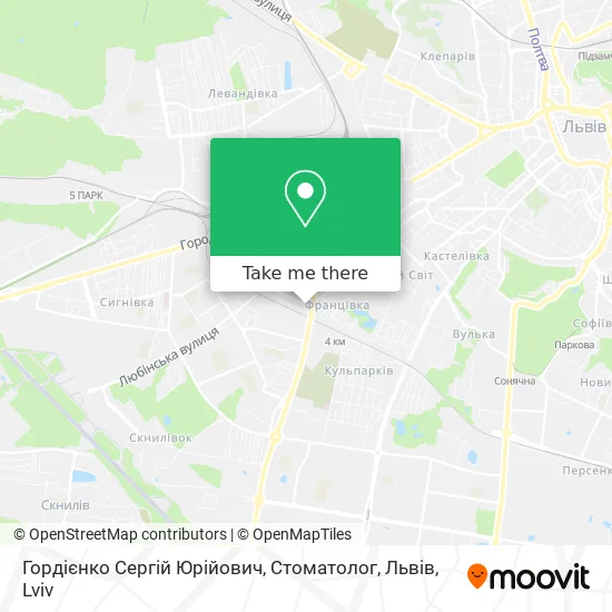 Гордієнко Сергій Юрійович, Стоматолог, Львів map