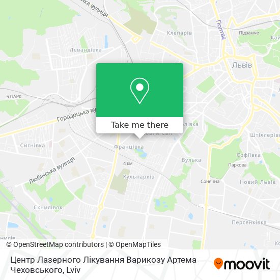 Центр Лазерного Лікування Варикозу Артема Чеховського map