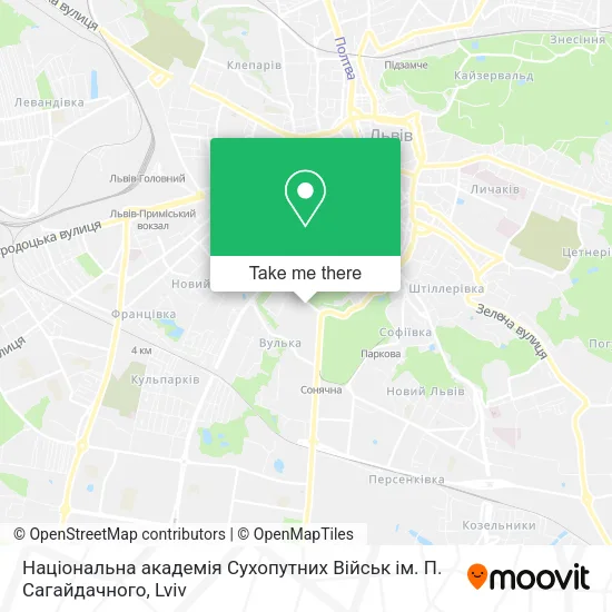 Карта Національна академія Сухопутних Військ ім. П. Сагайдачного