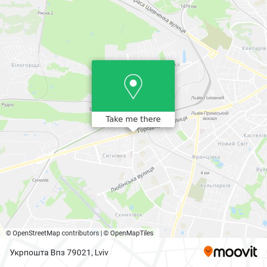 Укрпошта Впз 79021 map