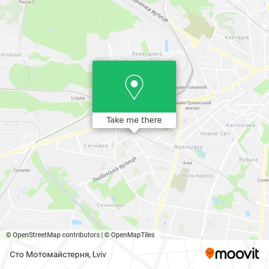 Карта Сто Мотомайстерня