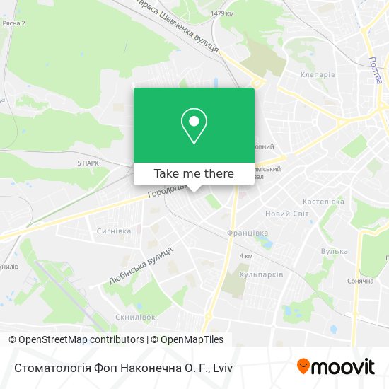 Стоматологія Фоп Наконечна О. Г. map