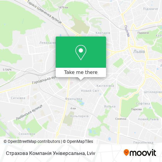Страхова Компанія Універсальна map