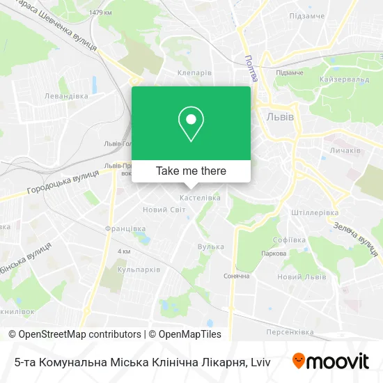 Карта 5-та Комунальна Міська Клінічна Лікарня
