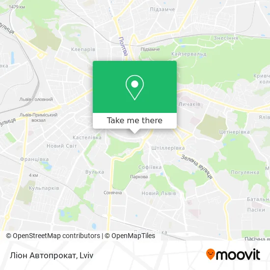 Карта Ліон Автопрокат