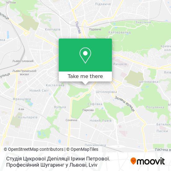 Карта Студія Цукрової Депіляції Ірини Петрової. Професійний Шугаринг у Львові