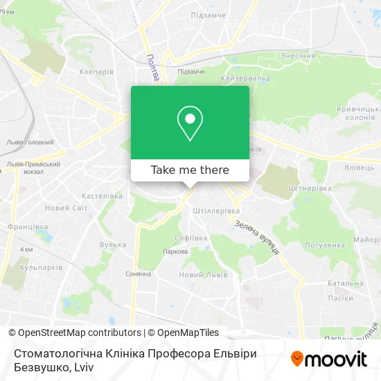 Карта Стоматологічна Клініка Професора Ельвіри Безвушко