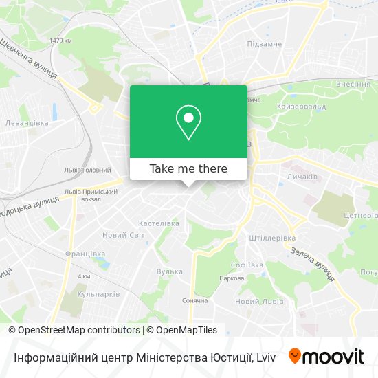 Карта Інформаційний центр Міністерства Юстиції