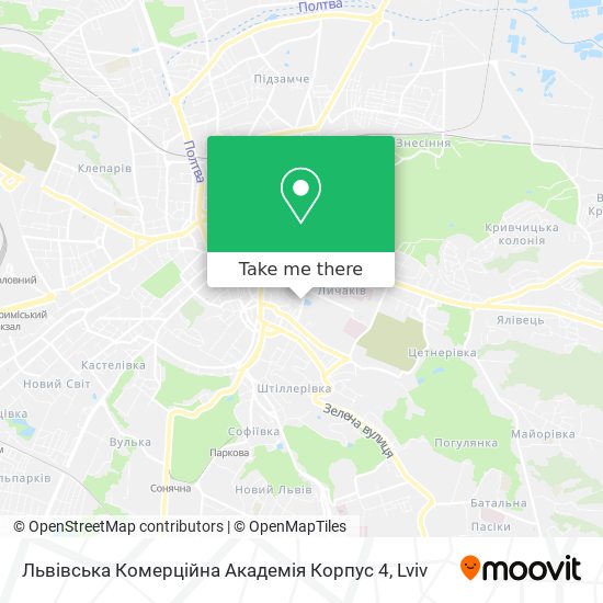 Карта Львівська Комерційна Академія Корпус 4