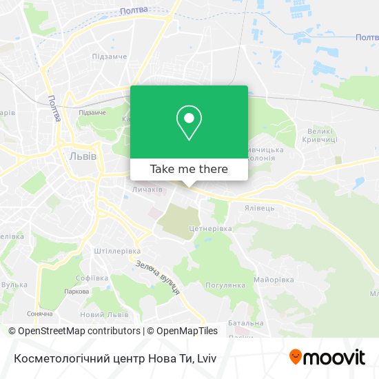 Карта Косметологічний центр Нова Ти
