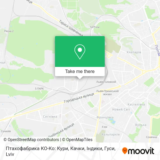 Карта Птахофабрика КО-Ко: Кури, Качки, Індики, Гуси