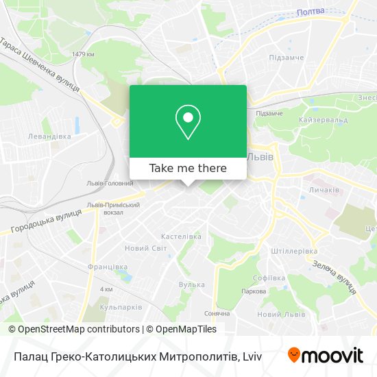 Карта Палац Греко-Католицьких Митрополитів