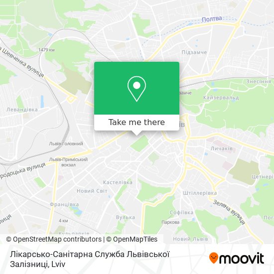 Карта Лікарсько-Санітарна Служба Львівської Залізниці