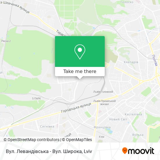 Вул. Левандівська - Вул. Широка map