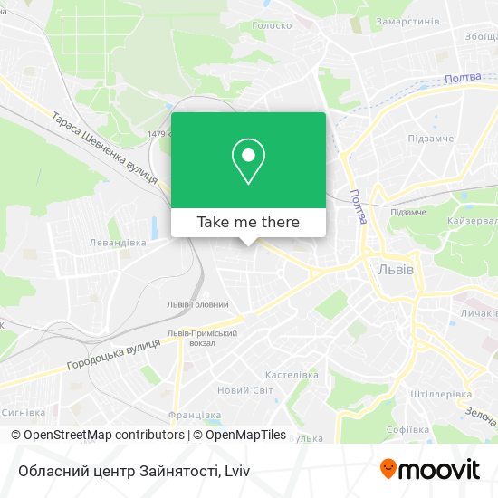 Карта Обласний центр Зайнятості