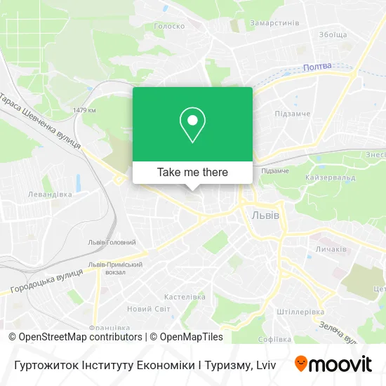 Карта Гуртожиток Інституту Економіки І Туризму