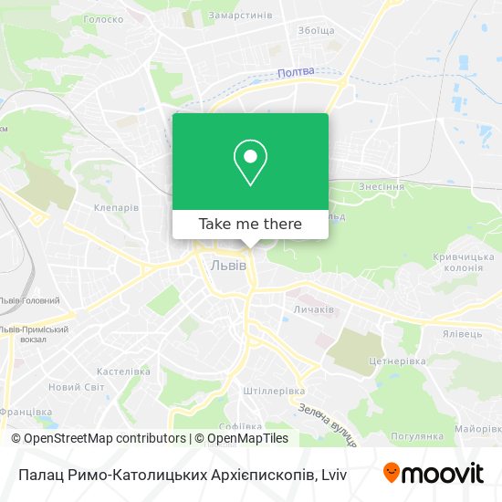 Карта Палац Римо-Католицьких Архієпископів