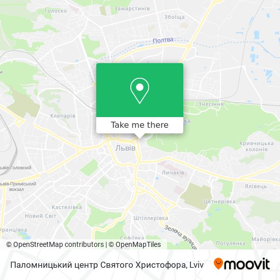 Карта Паломницький центр Святого Христофора
