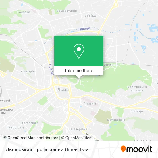 Карта Львівський Професійний Ліцей