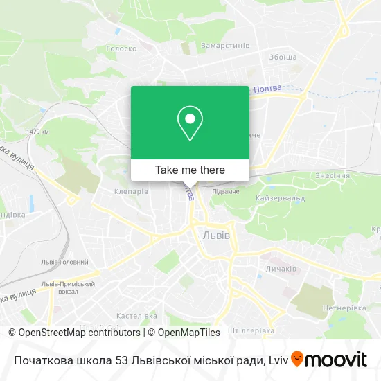 Карта Початкова школа 53 Львівської міської ради