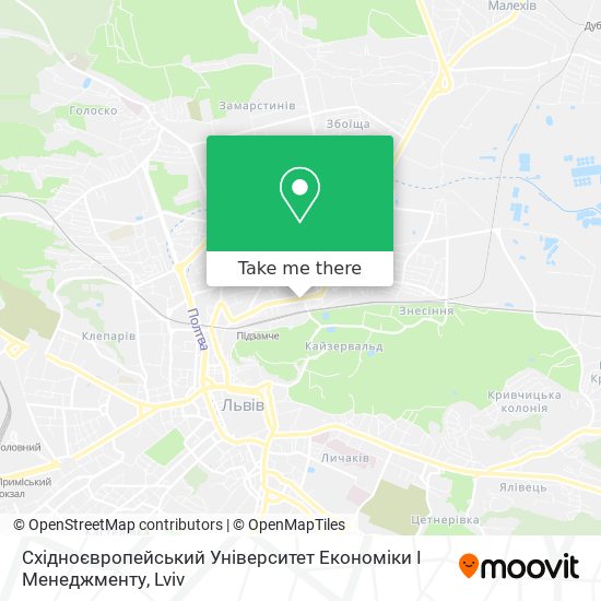 Східноєвропейський Університет Економіки І Менеджменту map