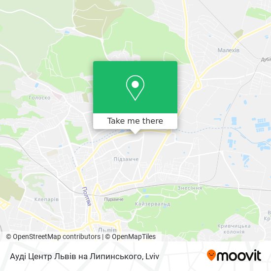 Ауді Центр Львів на Липинського map