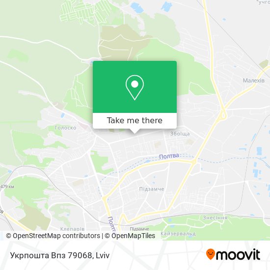 Укрпошта Впз 79068 map