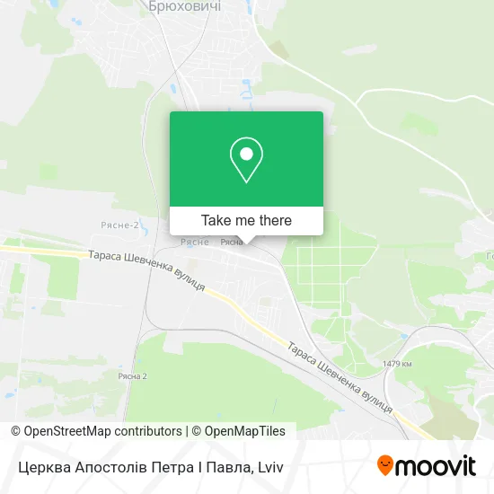 Карта Церква Апостолів Петра І Павла