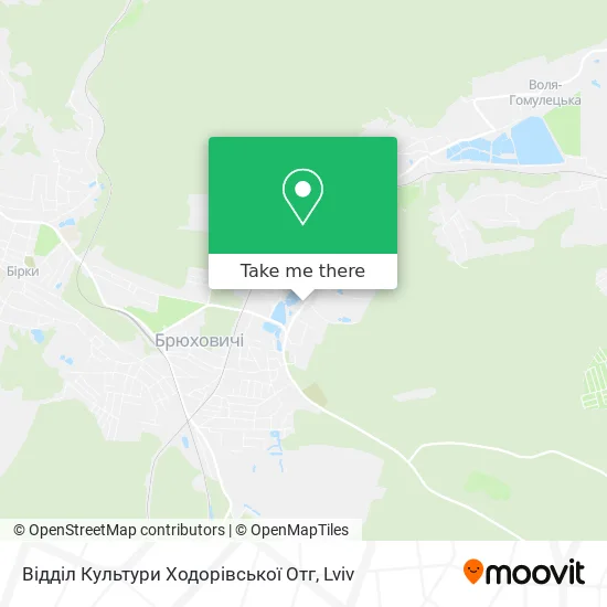 Карта Відділ Культури Ходорівської Отг