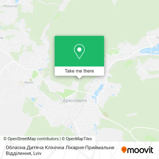 Карта Обласна Дитяча Клінічна Лікарня-Приймальне Відділення