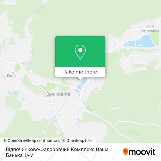 Карта Відпочинково-Оздоровчий Комплекс Наша Банька