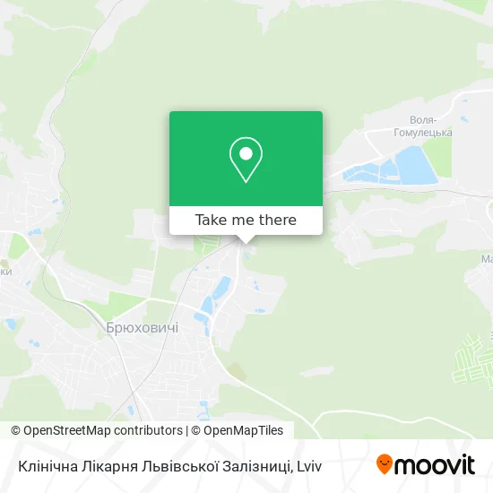 Карта Клінічна Лікарня Львівської Залізниці