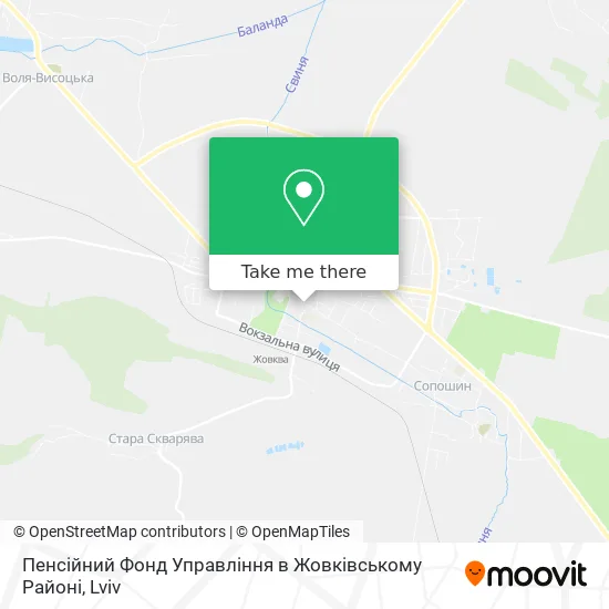Пенсійний Фонд Управління в Жовківському Районі map