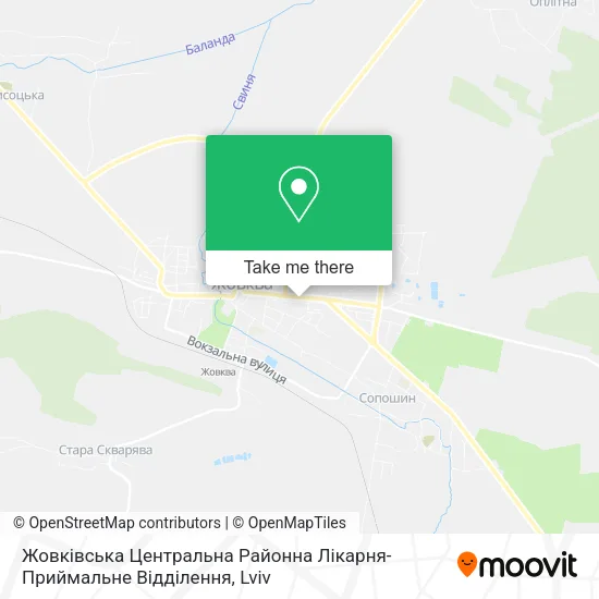 Карта Жовківська Центральна Районна Лікарня-Приймальне Відділення