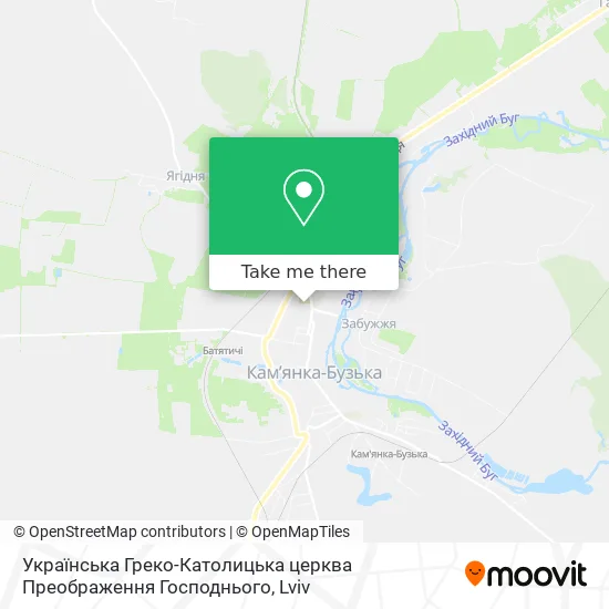 Карта Українська Греко-Католицька церква Преображення Господнього