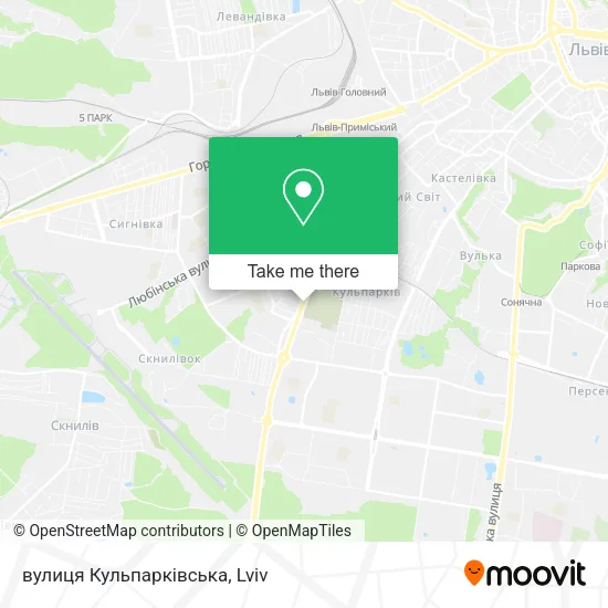 Карта вулиця Кульпарківська