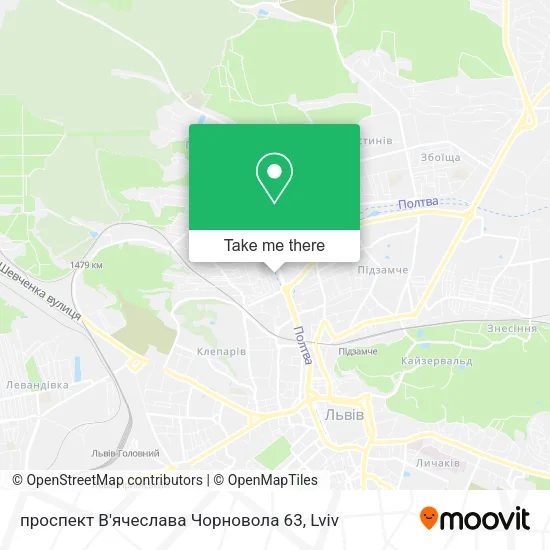 Карта проспект В'ячеслава Чорновола 63